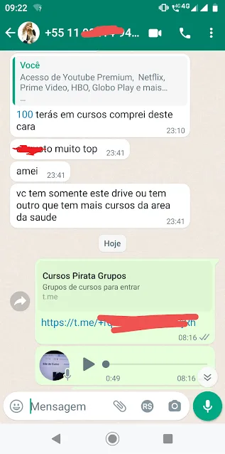 Feedback Grupo Telegram Cursos 16