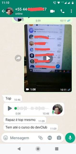Feedback Grupo Telegram Cursos 18