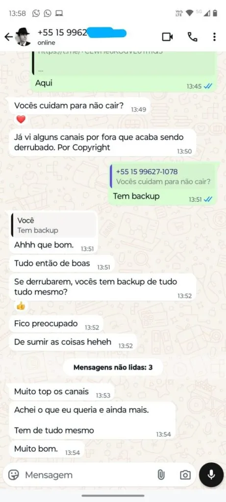 Feedback Grupo Telegram Cursos 3