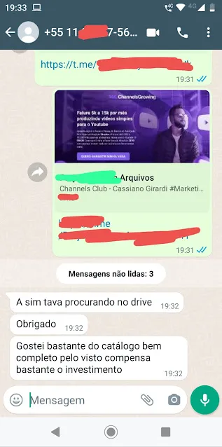 Feedback Grupo Telegram Cursos 13