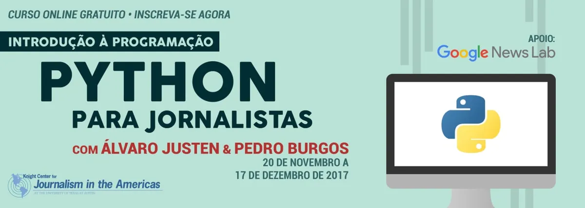 Python Para Jornalistas: Baixar Curso Completo URGENTE!