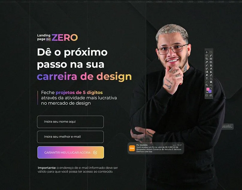 Capa: Landing Page do Zero – Alef Miranda: Baixar Agora!