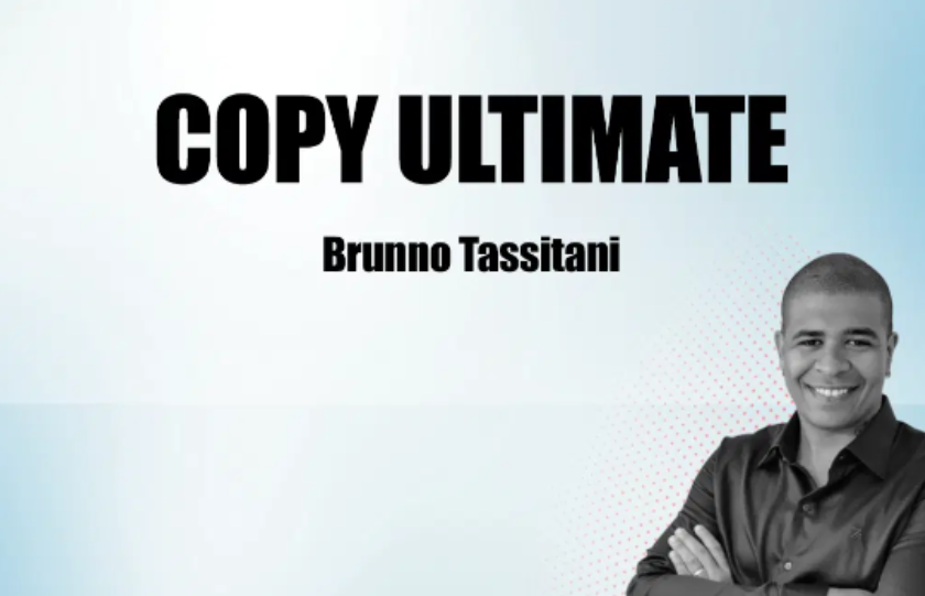Brunno Tassitani apresentando o treinamento Copy Ultimate para vendas online