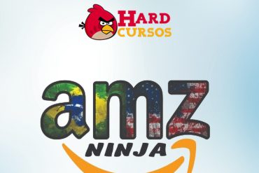 Treinamento Amazon Ninja: Logotipo do curso com elementos de sucesso e vendas online.